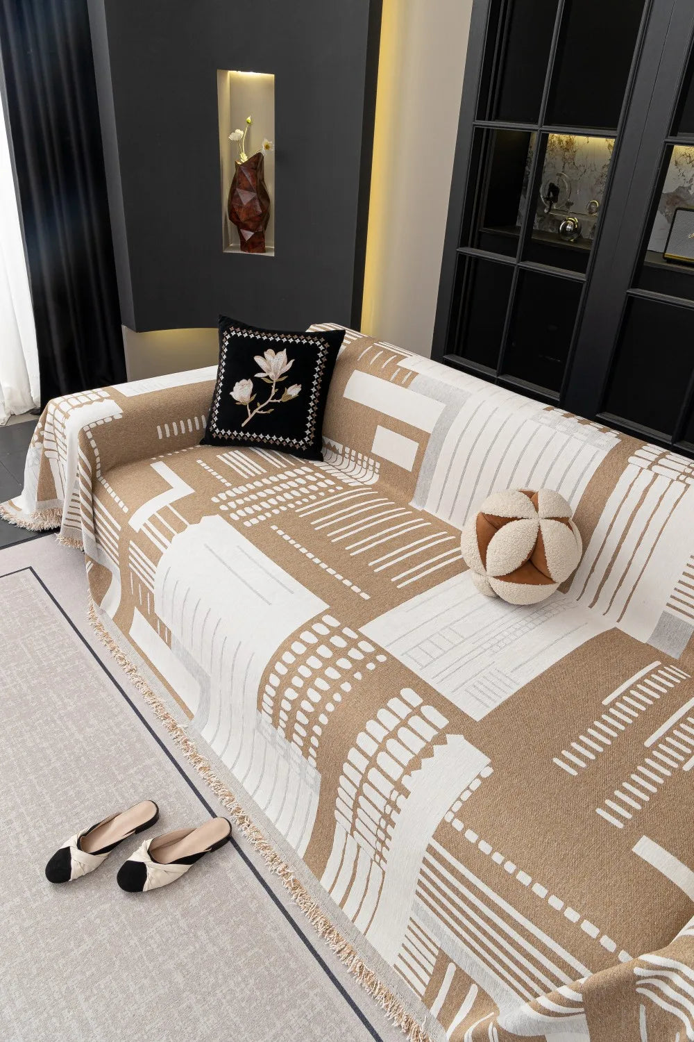 Tie Dying Chenille Sofa Cover Full Coverage Non-Slip Couch Protector 2025 All-Season Universal Couch Camping Blanket Dust Guard